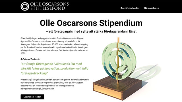 Olle Oscarsons Stiftelsefond hemsida