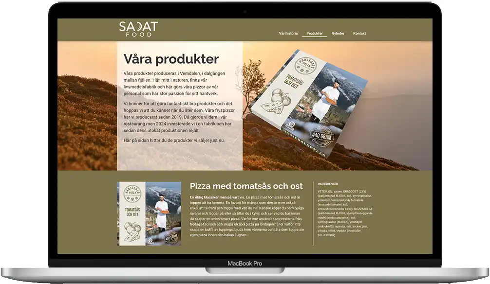 Ny webb för Sadat Food
