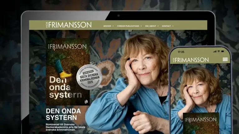 Hemsida för författare Inger Frimansson
