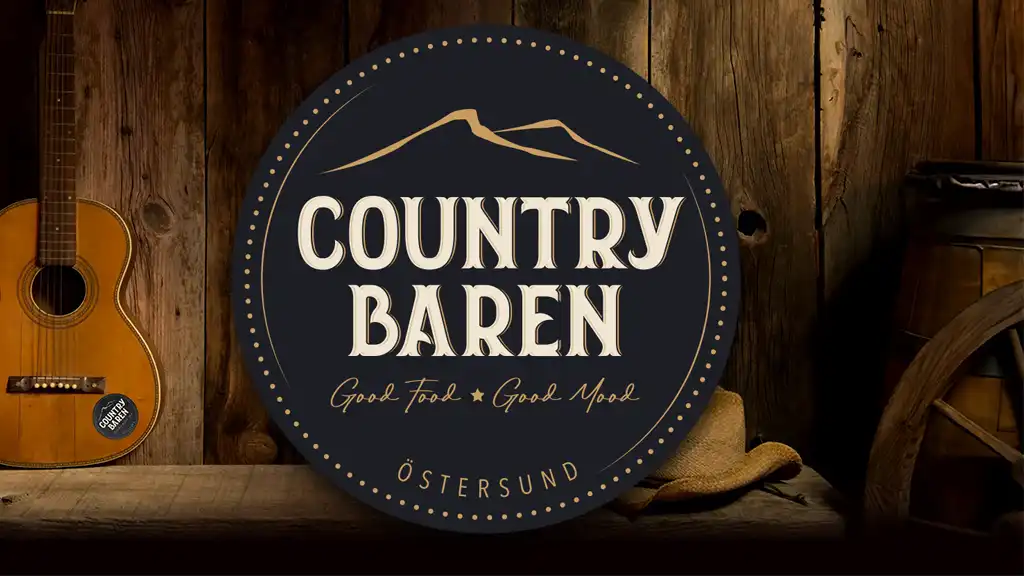 Logotyp, visuell identitet och hemsida för Countrybaren