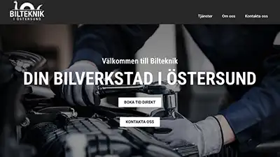 Hemsida Bilteknik i Östersund