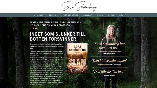 Hemsida för författare Sara Strömberg